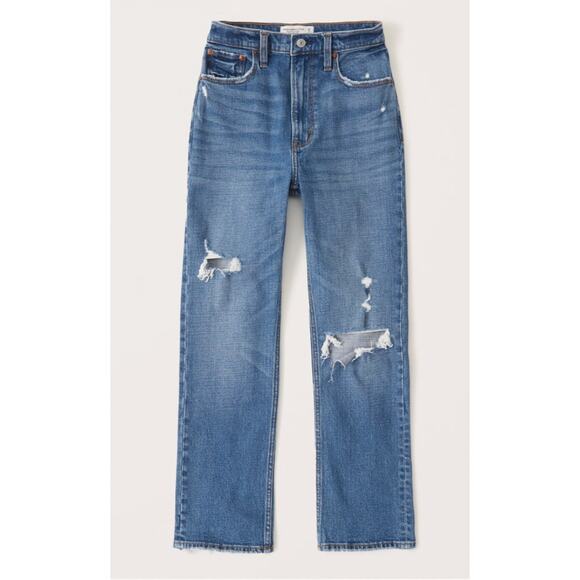 Abercrombie & Fitch 32 Long ankle straight Ultra High Rise Jeans - Picture 1 of 4